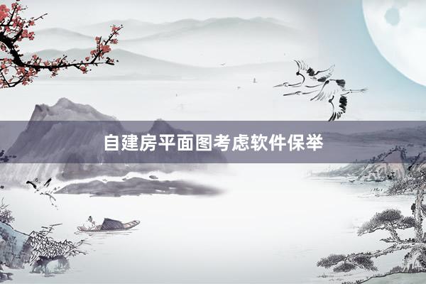 自建房平面图考虑软件保举